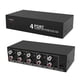 thumbnail image 2 of Audio Splitter 1 in 4 Out RCA L/R Aux Stereo Audio Splitter 1X4 Audio Distributor for PC DVD Speaker Splitte, EU Plug, 2 of 5