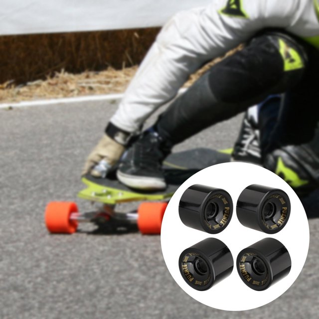 Ruedas de patineta Soledad 4 Uds PU 82A para monopatín Cruiser negro
