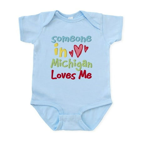 

CafePress - Someone In Michigan Loves Me Infant Bodysuit - Baby Light Bodysuit Size Newborn - 24 Months