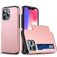 thumbnail image 1 of Funda para teléfono móvil iPhone 11 (6,1 pulgadas) dos en uno, deslizante, anticaídas, color oro rosa, 1 of 4