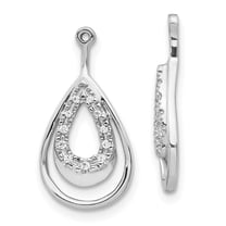 Primal Gold 14 Karat White Gold Lab Grown Diamond Teardrop Earring Jackets