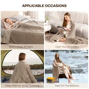 MARNUR Electric Blanket 72 x 84 Full Size Heated Blanket, 6 Heating Levels, 10H Auto-off - Linen