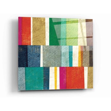 Epic Art 'Colorful Abstract' by Michael Mullan, Acrylic Glass Wall Art, 12"x12"