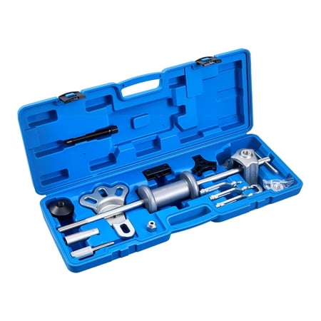 Slide Hammer Puller Set  15PCS Wheel Hub Bearing Remover Kit  Axle Puller Tool Set - Automotive Dent & Bearing Removal Tool with Case