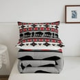 thumbnail image 4 of Aztec Bedding Set Queen,Southwestern Highland Cow Comforter Set Cowgirl Cowboy Longhorn Bull Cattle Duvet Insert Western Animals Bed Quilt Farmhouse Wildlife Boho Decor Black Red Grey, 4 of 5