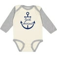 thumbnail image 3 of Inktastic Just Arrived Nautical Anchor Boys or Girls Long Sleeve Baby Bodysuit, 3 of 5