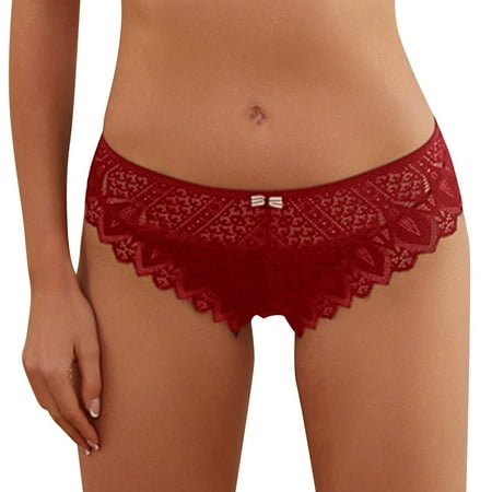 Ladies Bikini Underwear G String plus Size New Sexy Fashion Lace Lingerie Underwear Lace Pants Lace Low Waist Underwear