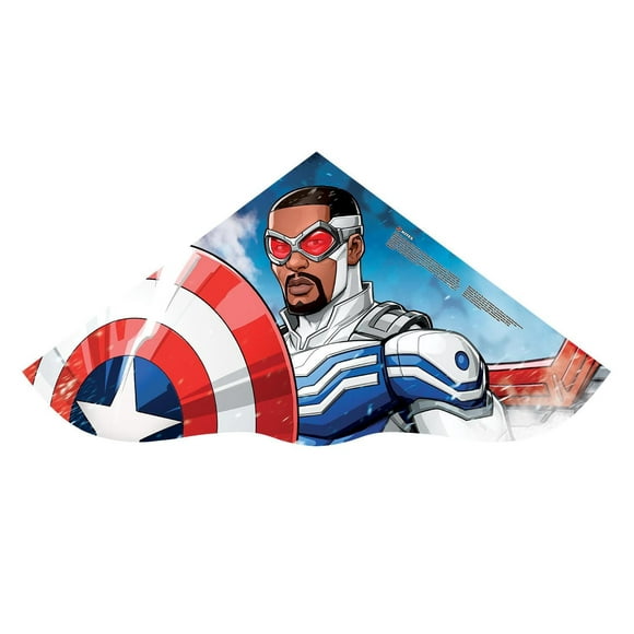 SkyDelta 52 Cerf-volant Poly Delta sous licence de 52 pouces de large. Captain America Cerf-volant facile à piloter