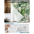thumbnail image 3 of No Hook Cloth Fabric Shower Curtain with Snap in Liner, Tropical Leaves Waterproof Shower Curtains Set with See Through Top Window, Vintage Country Summer Green Leaf Plant Bath Curtains 36"x78", 3 of 6
