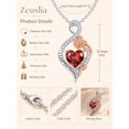 thumbnail image 4 of TANGPOET Infinity Necklace for Women Sterling Silver Infinity Pendant Jewelry with Rose Garnet January Birthstone Necklace Anniversary Birthday Gifts, 4 of 5