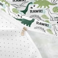 thumbnail image 4 of Metsweet Retro Dinosaurs Twin Duvet Cover, Tropical Leaves Twin Bedding, Green Black,2pcs,1 Duvet Cover and 1 Pillowcase, 4 of 6