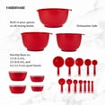 thumbnail image 3 of Farberware Pro 23 Piece Plastic Baking Set with Mixing Bowls, Red, 3 of 24