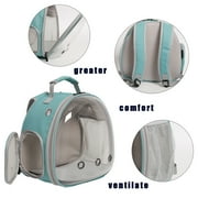 Halinfer Bird Travel Carrier Backpack with Stainless Steel Tray and Perch, Green