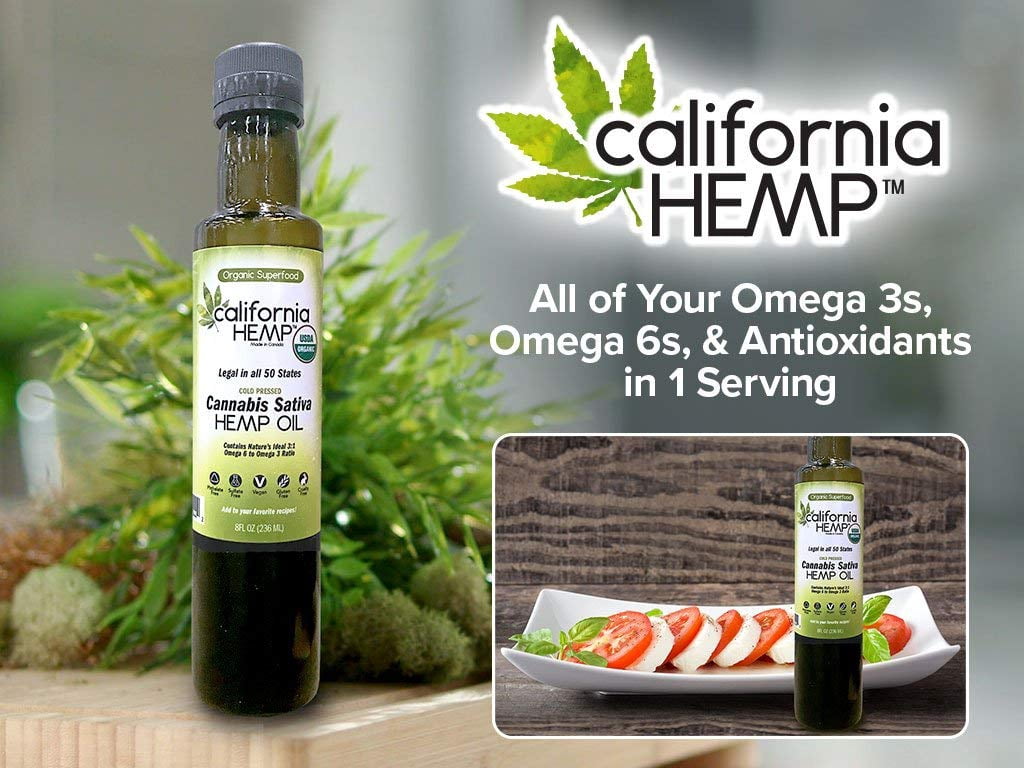 California Hemp Oil, USDA Organic, Cold Pressed Hemp Seed Oil