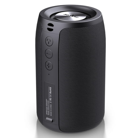 ZEALOT Altavoces Bluetooth portátiles, altavoz inalámbrico, altavoz exterior S32 Samll, impermeable IPX5, emparejamiento estéreo/USB/MIC/tarjeta TF/AUX para iOS Andriod regalo para hombres, niños -Neg