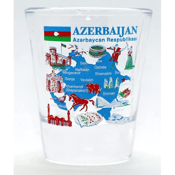 Azerbaijan Landmarks and Icons Collage Shot Glass