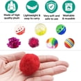 thumbnail image 6 of Cat Toys Balls, Kitten Cat Ball Toys Assortments, Including Rainbow Ball, Crinkle Ball, Sparkle Ball, Bell Balls, Furry Cat Toys Balls Soft Pom Pom Balls for Cats and Kitten 14 PCS, 6 of 6