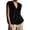 #01Black, variant on Womens Solid Fuzzy Knit Vest V Neck Button Front Sleeveless Cardigan Loose Fit Knitted Waistcoat Casual Layering Sweater Vest Gray 2XL