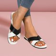thumbnail image 5 of Ndbuld Women's Flat Sandals, Fashion Slides with Square Open Toe, Quilted Single Band Dressy Sandals, Slip-On Slippers for Summer, Daily Wear, Prom, and Party White, 5 of 7