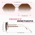 thumbnail image 4 of Sunier Oversized Rimless Sunglasses for Women Fashion Gradient Ladies Shades, 4 of 7