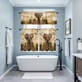 thumbnail image 4 of Elephants in Piers Kitchen Curtains Valances and Tiers Set of 3 Farmhouse Retro Funny Tier Curtains and Valance with Rod Pocket for Small Windows, 27.5"x36", 4 of 9