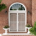 thumbnail image 2 of 72" X 80" (2 Sets of 36") Prehung Door Universal/Reversible Hinging Surface Mount Steel Security Door With Perforated Metal Screen With Lock, 2 of 5