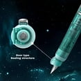 thumbnail image 2 of AUQ Fountain Pen Retractable: 0.38mm Blue&black Ink Transparent Barrel Includes 5 Refillable Ink Cartridges,Medium Nib Transparent Barrel for Smooth Writing No Leaking Green Pens & Blue Ink, 2 of 6