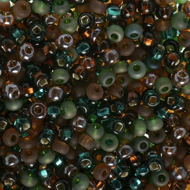 CHOK Perle John Perles de Rocaille en Verre Tchèque 6/0 (23 g) Mélange de Récolte de Café Perle pour Fabrication de Bijoux