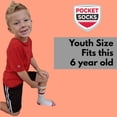 thumbnail image 4 of Pocket Socks®, Kids, Orange/Red Stripe, 4 of 5