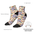 thumbnail image 4 of Goofa Snake Pattern Non Slip Socks with Grips for Elderly, Crew Socks Yoga Hospital Socks Cushioned Sole Gripper Socks for Men Women, 4 of 5