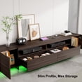 thumbnail image 6 of Modern TV Stand for Up to 100" TV, Modern Entertainment Center with LED Lights and Power Outlets, Sleek Entertainment Center & Media Console for Living Room, 6 of 6