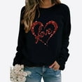thumbnail image 2 of VKOYWKM Women's Heart Print Shirts Valentine's Day T-Shirts Long Sleeve Crew Neck Loose Fit Valentine Tops Romantic Holiday Pullover, 2 of 4