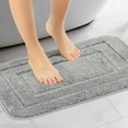 thumbnail image 2 of NOMADIC NOOK Soft Absorbent Bath Mats 2 Pcs Plush Shaggy Bathroom Rugs Dark Gray 16" x 24", 2 of 6