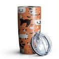 thumbnail image 2 of Hallween Spooky Black Cats Pumpkin Tumbler with Straw, Spooky Black Cats Pumpkin Stainless Steel Double Walled Vacuum Insulated Cup, Spooky Holiday Gifts for Women Men, 2 of 7