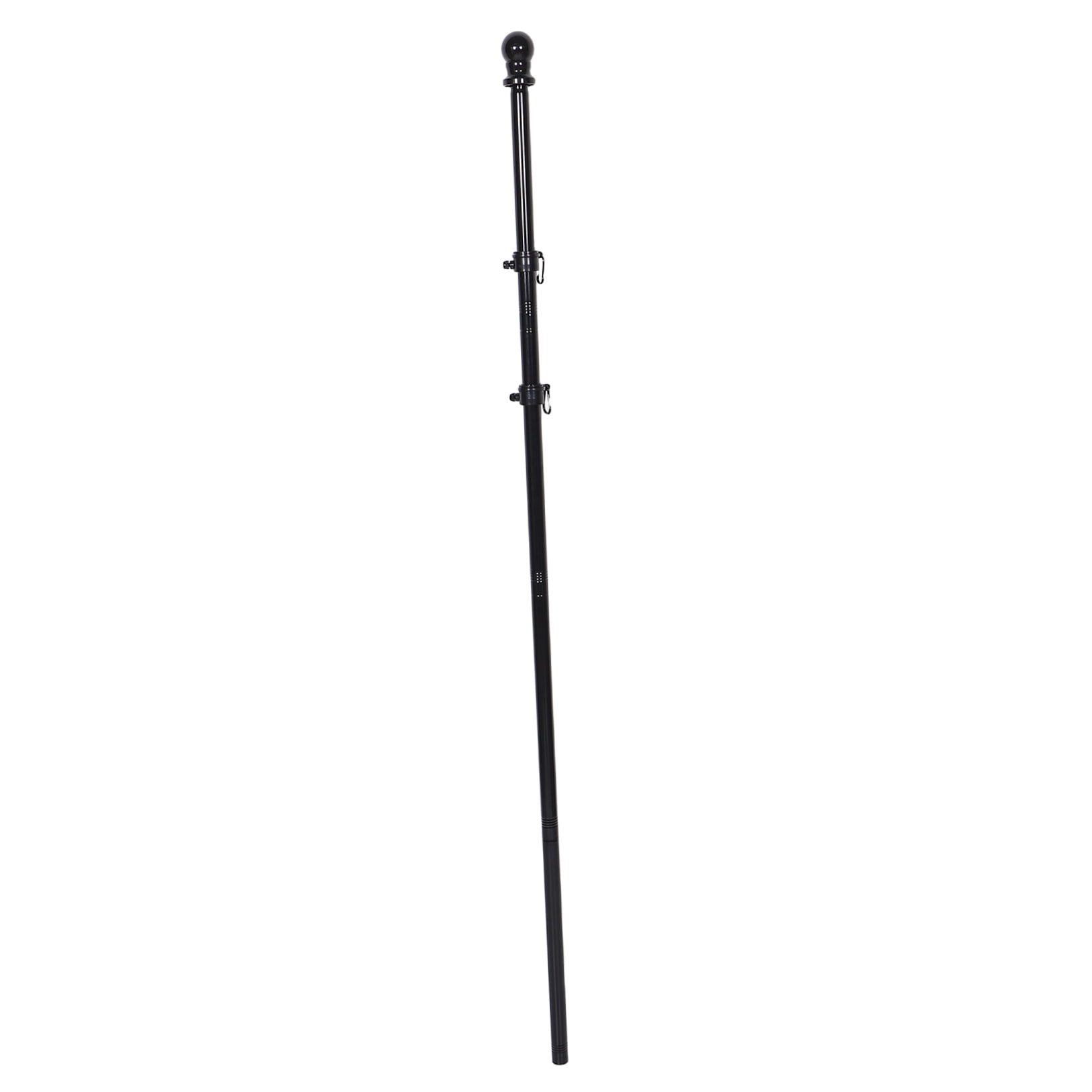 SEWOART 1Set Black Stainless Steel Flagpole Kit Outdoor Sectional Design Heavy Duty Metal Pole for House Yard Boat
