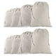 thumbnail image 1 of Uxcell 8pcs Bolsas de Almacenamiento de Algodón Bolsa de Cuerda, Beige, 1 of 7