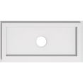 thumbnail image 1 of Ekena Millwork CMP16X8RE-02000 2 in. ID x 5.5 in. Rectangle Architectural Grade PVC Contemporary Ceiling Medallion, 1 of 4