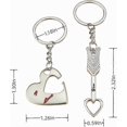 thumbnail image 2 of Couple keychains, suitable for boyfriend and girlfriend, 2 pieces heart shaped keychains, 2 of 4