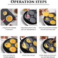 thumbnail image 4 of Non-Stick Frying Pan with 4 Hole Pancake Pan Fried Egg Hamburger Pan, 4 of 5