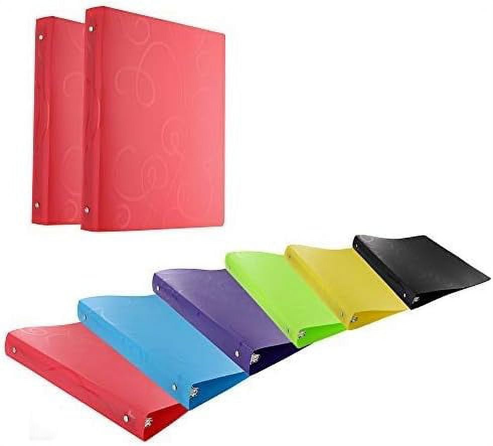 1 Inch Swirl 3Ring Binder With Pocket Storage Hanging File Folders Presentation View Durable