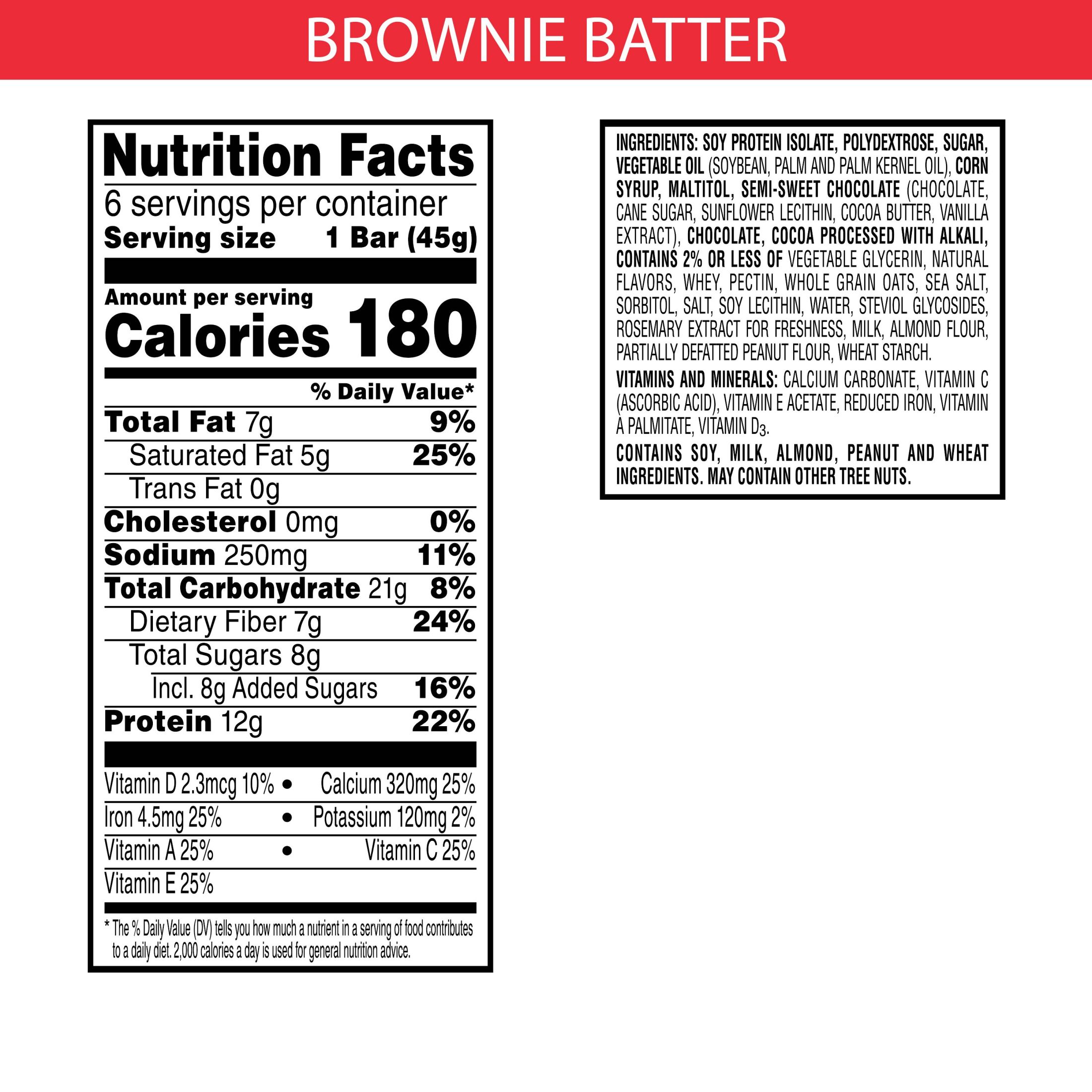 Kellogg's Special K Brownie Batter Chewy Protein Meal Bars, Ready-to-Eat, 9.5 oz, 6 Count - image 5 of 13