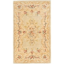 SAFAVIEH Bergama Drummond Oriental Wool Area Rug, Light Green/Beige, 3' x 5'