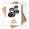 thumbnail image 1 of Cuatro negros calabazas de Halloween Nota en blanco del sobre de la tarjeta de agradecimiento, 1 of 4