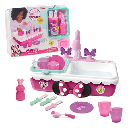 Minnie's Happy Helpers Magic Sink Set, Pretend Play Working Sink, Officially Licensed Kids Toys for Ages 3 Up, Gifts and Presents