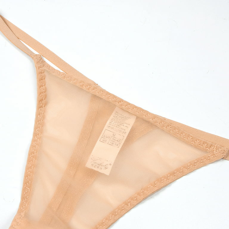 Varsbaby Women's Thongs Low Waist See Through Panties Lace Mesh G-String  for Women-Pack6