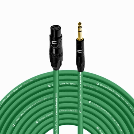 Coluber Cable Balanced XLR Female to 1/4" TRS Male Cable Pro Audio Connector