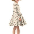thumbnail image 2 of DISNIMO Christmas Tree Dress Girls Reindeer Christmas Dress Girl Long Sleeve Midi Dress Children Dress Girls Size 11-12 Girls Clothes Dresses Cute for Kids Long Sleeve Skater Dress Girls Crew Neck, 2 of 6