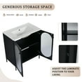 thumbnail image 6 of 30 Inch Freestanding Bathroom Vanity with Ceramic Sink, Black, 6 of 11