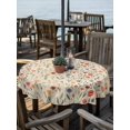 thumbnail image 3 of Round Outdoor Tablecloth With Umbrella Hole And Zipper– Rustic Floral Wildflowers Waterproof Patio Table Cover for Party, Picnic, Backyard, 60" Dia. , Vintage Watercolor Botanical Pattern, 3 of 8