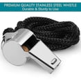 thumbnail image 3 of Loud Metal Whistle Soccer Strong Stainless Steel Whistles Wear Resistant Portable Referee Whistles Party, 3 of 5
